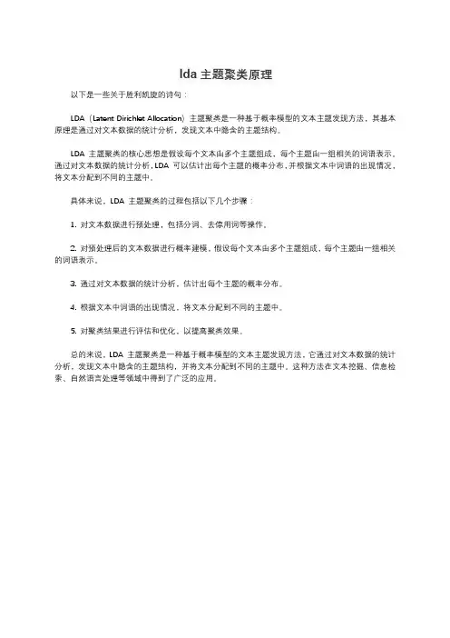 lda主题聚类原理