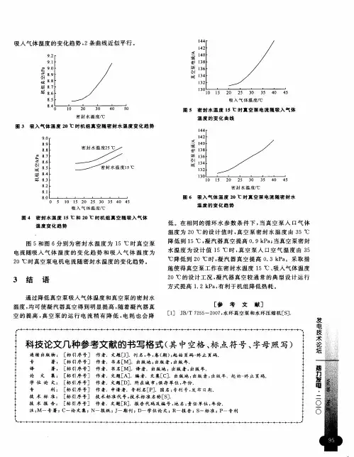 科技论文几种参考文献的书写格式(其中空格、标点符号、字母照写)