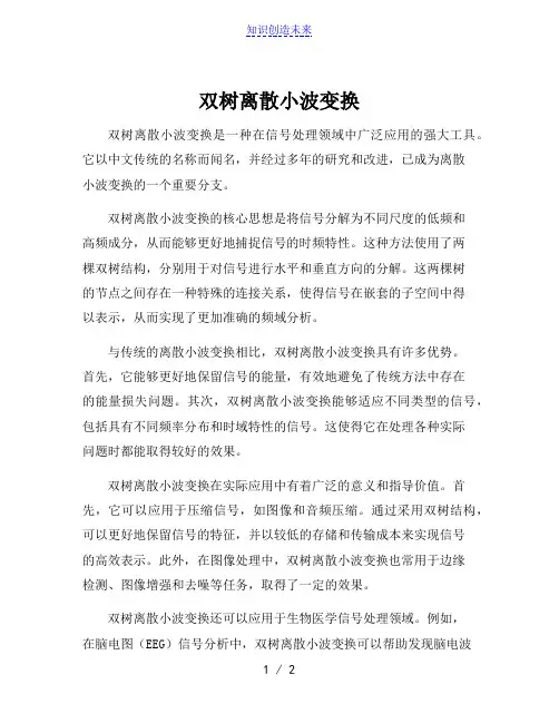 双树离散小波变换