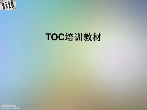 TOC培训教材
