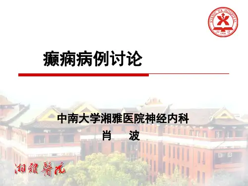 肖波教授,癫痫病例讨论