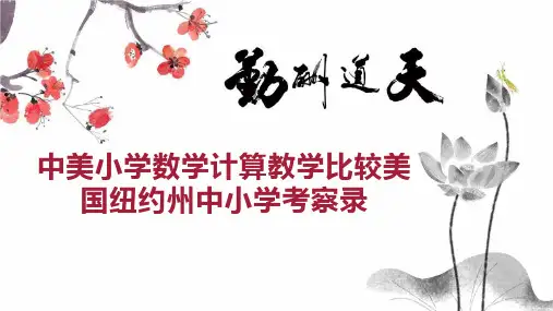 中美小学数学计算教学比较美国纽约州中小学考察录