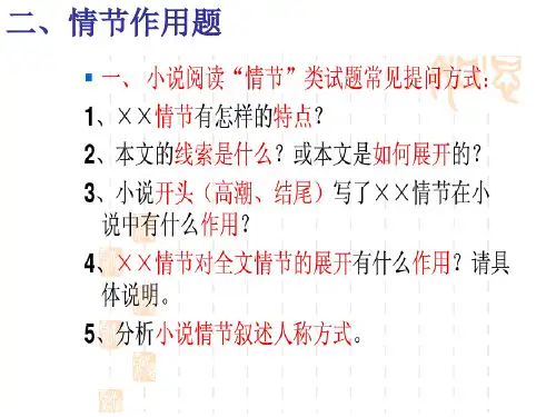 小说情节作用ppt课件