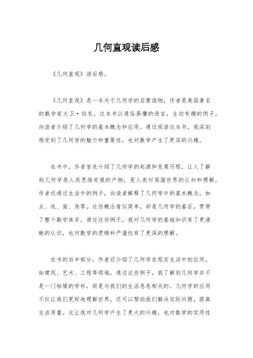 几何直观读后感