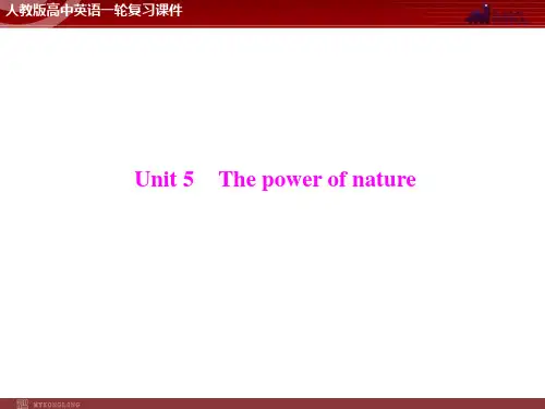 高考英语一轮 第1部分 选修6 Unit 5 The power of nature 