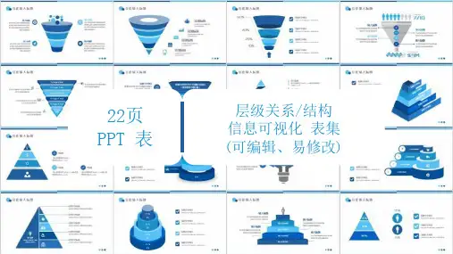 层级关系结构图集合工作汇报总结PPT模板课件
