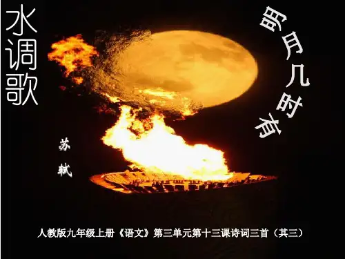 初中语文人教九年级上册水调歌头(明月几时有)PPT