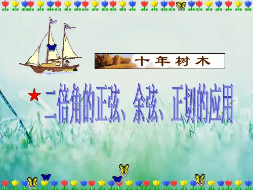 二倍角的正弦,余弦,正切公式PPT教学课件