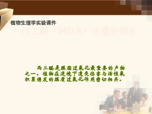 丙二醛(MDA)的测定方法