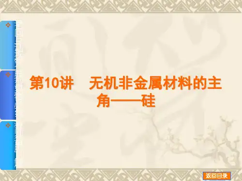 第10讲 无机非金属材料的主角——硅 (考向互动探究+典型易错必究+典型例题讲解)