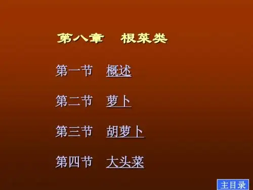 大学精品课件：第八章根菜类
