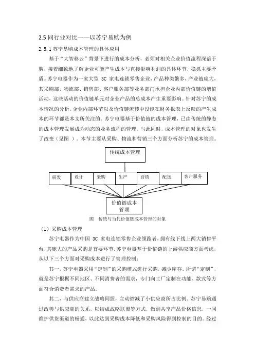 同行对比—苏宁