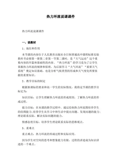热力环流说课课件