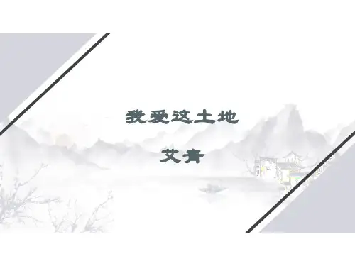 我爱这土地 初中九年级语文教学课件PPT 人教版