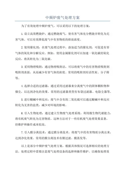 中频炉废气处理方案