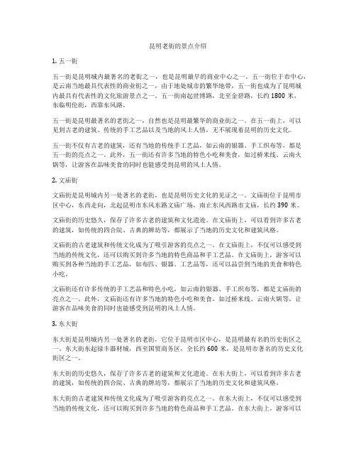 昆明老街的景点介绍