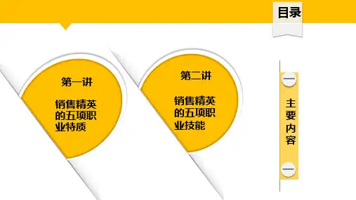 销售精英的职业素质(学员手册)PPT课件