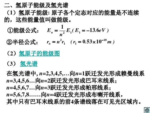 高考物理氢光谱和能级(PPT)2-2