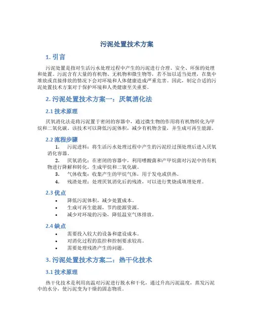 污泥处置技术方案 (2)