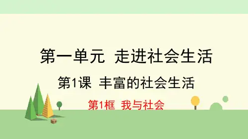 道德与法治 八年级上册    我与社会