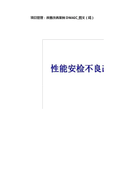 项目管理：质量改善案例DMAIC_图文（精）