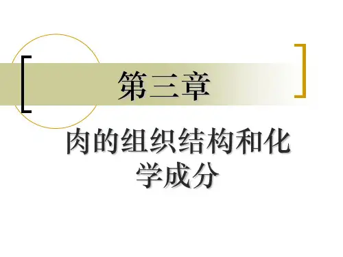 畜产品加工 第三章肉的组织结构和化学成分