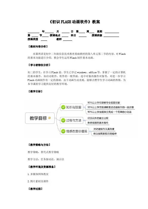 《初识Flash动画软件》教案