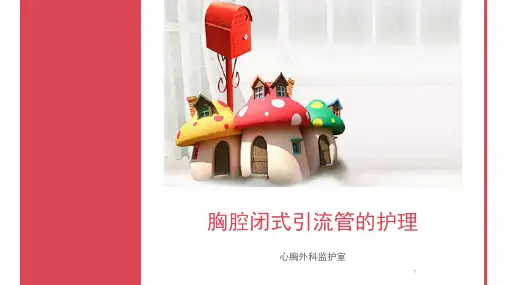 胸腔闭式引流管护理PPT课件