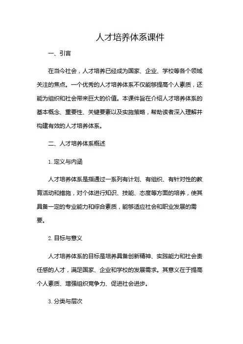 人才培养体系课件(多场景)