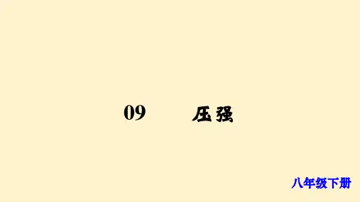 单元复习09 压强-八年级物理下册单元复习(人教版)