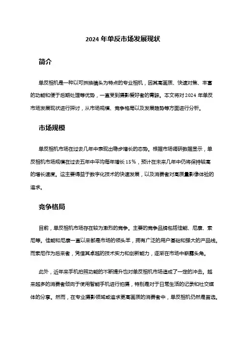 2024年单反市场发展现状