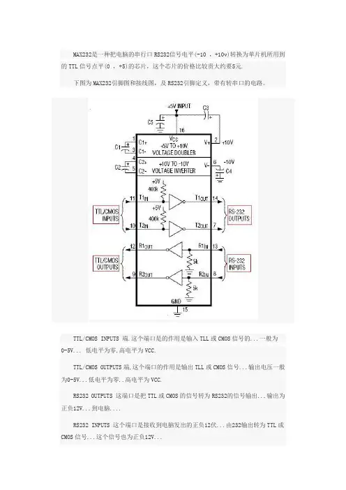 MAX232引脚图 接线图 电路图 及RS232引脚定义