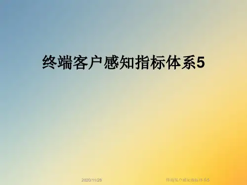 终端客户感知指标体系5