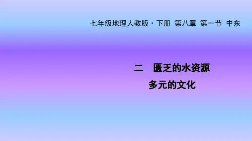 人教版地理七年级下册课件第第八章 第一节 中东 二 “匮乏的水资源 多元的文化