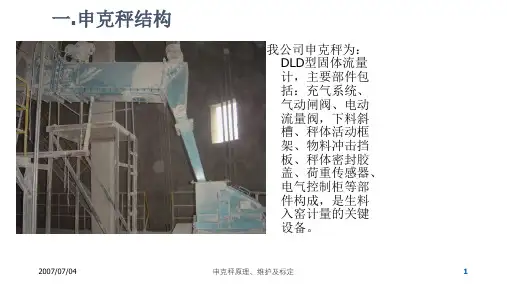 申克秤原理维护及标定最新课件
