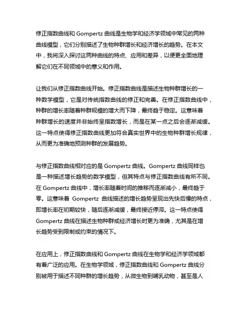 修正指数曲线和gompertz曲线