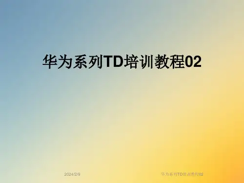 华为系列TD培训教程02