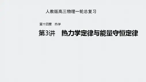 人教版高三物理一轮总复习 热力学定律与能量守恒定律