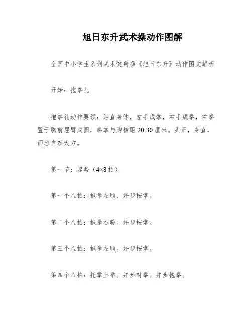 旭日东升武术操动作图解