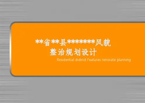 城市风貌改造汇报文件ppt课件