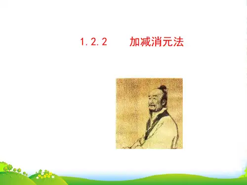 湘教版数学七年级下册第一章《加减消元法》课件