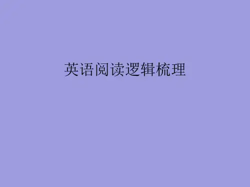 英语阅读逻辑梳理ppt