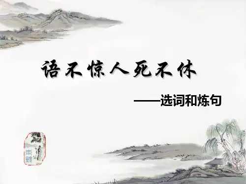 选词和炼句完整版