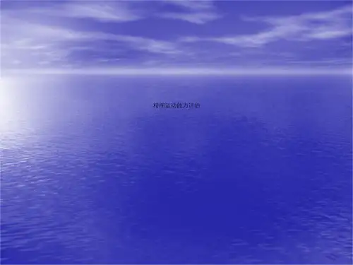 精细运动能力评估