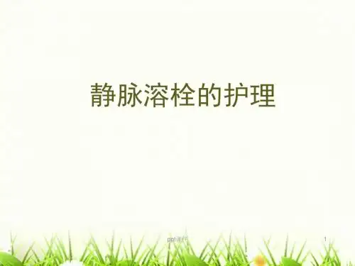 静脉溶栓的护理  ppt课件