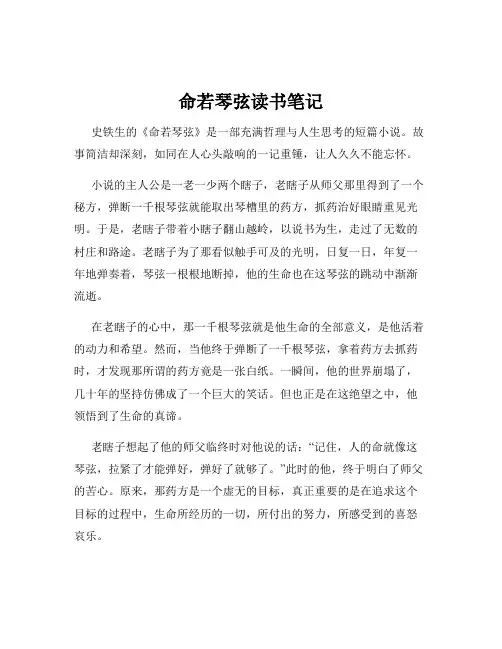 命若琴弦读书笔记