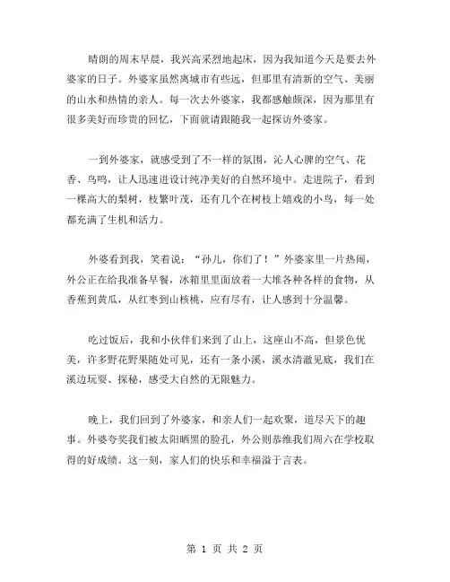 去外婆家作文共范文