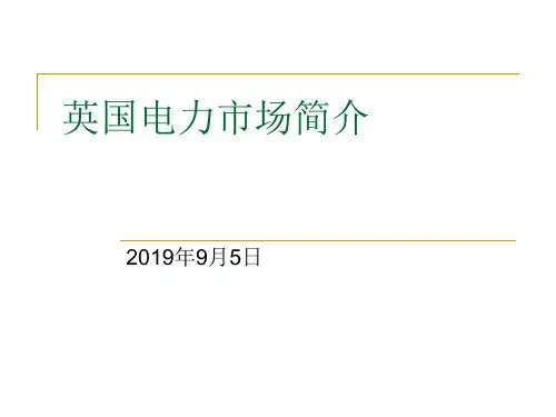 英国电力市场调研成果——PPT课件