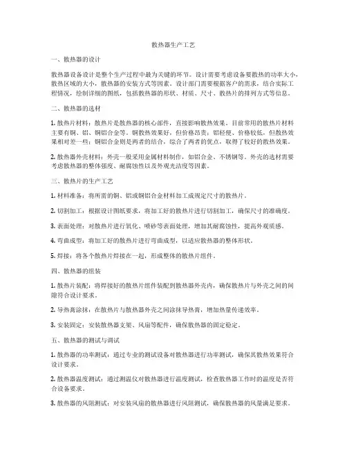 散热器生产工艺