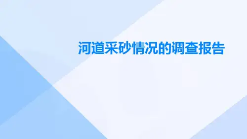 河道采砂情况的调查报告